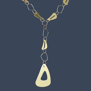 10K Gold Lariat Necklace